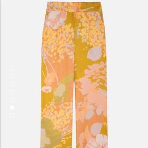 Oysho wide leg floral pants